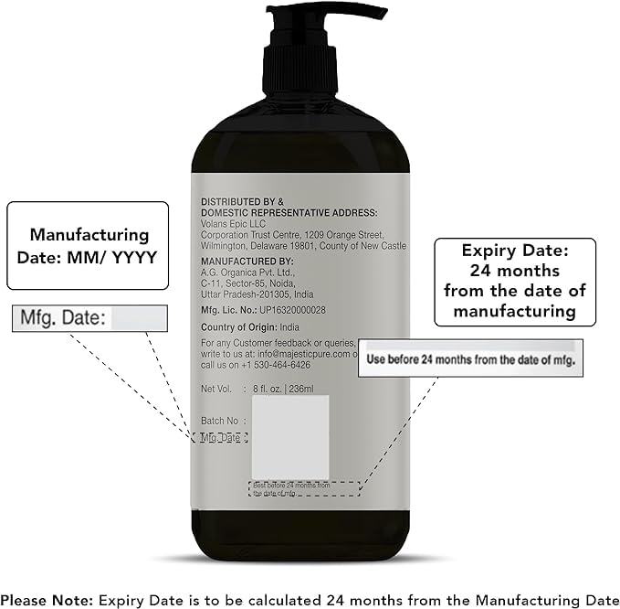 Majestic Pure Aceite de albaricoque, uso diario para piel y cabello.
