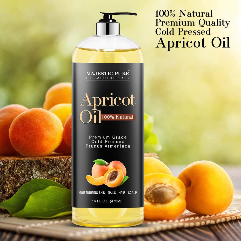 Majestic Pure Aceite de albaricoque, diluir aceites esenciales para uso en piel.