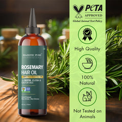 Majestic Pure Aceite de Romero: mezcla con jojoba para brillo y suavidad.