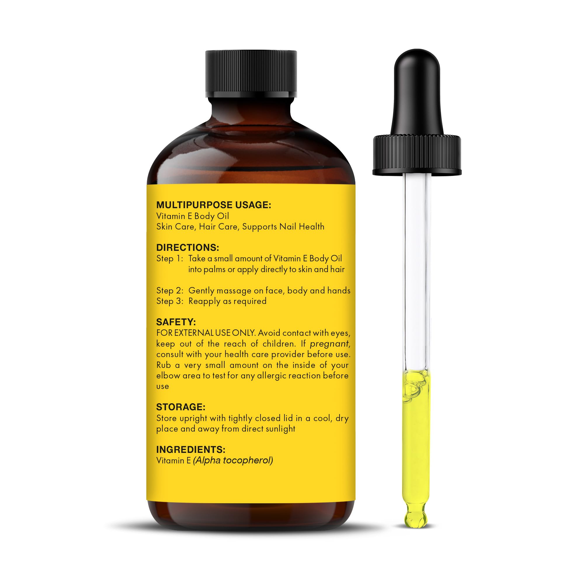 Majestic Pure Aceite Vitamina E mejora la hidratación de la piel corporal