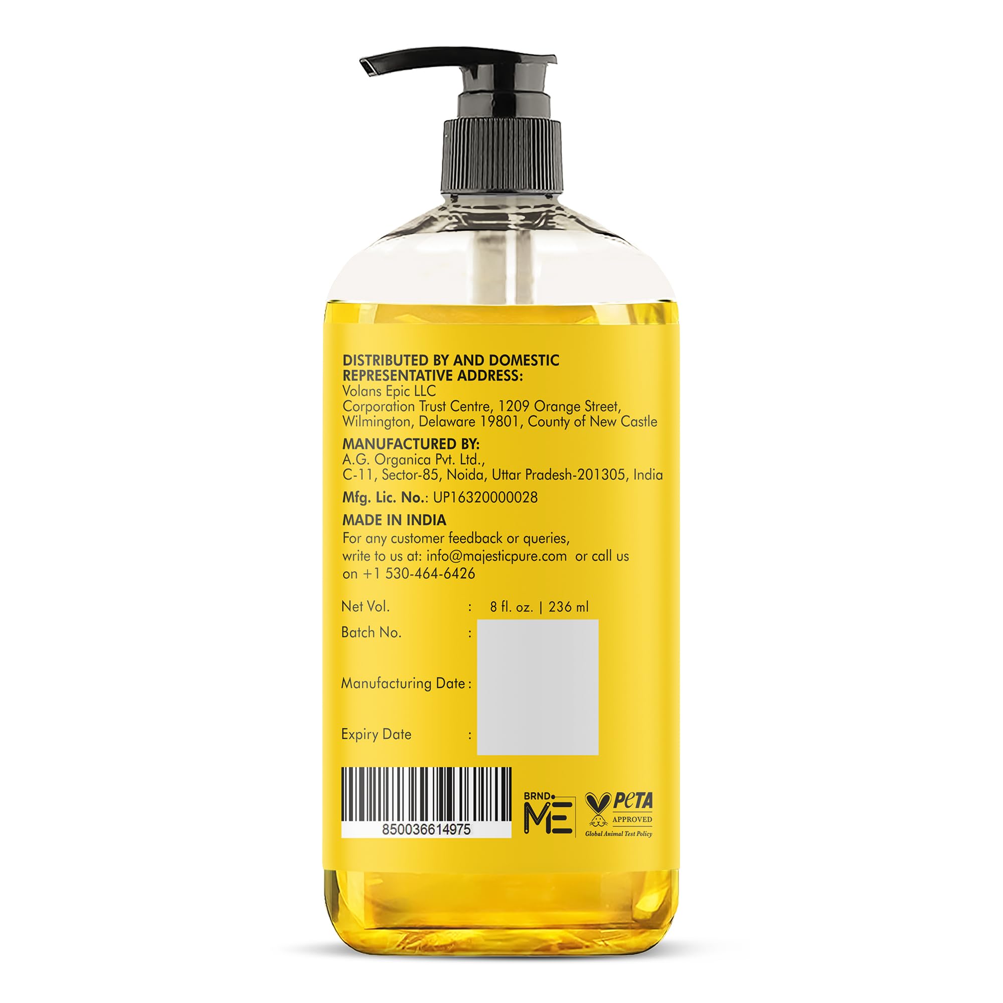 Majestic Pure Aceite de Vitamina E 100 por ciento natural, ideal para cuidado diario