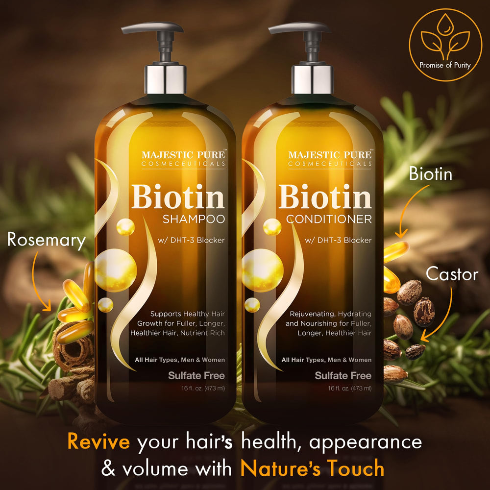 Para hombres y mujeres, cuidado universal de Majestic Pure Biotina.