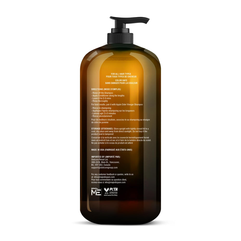 Cabello hidratado y fácil de peinar con Majestic Pure.