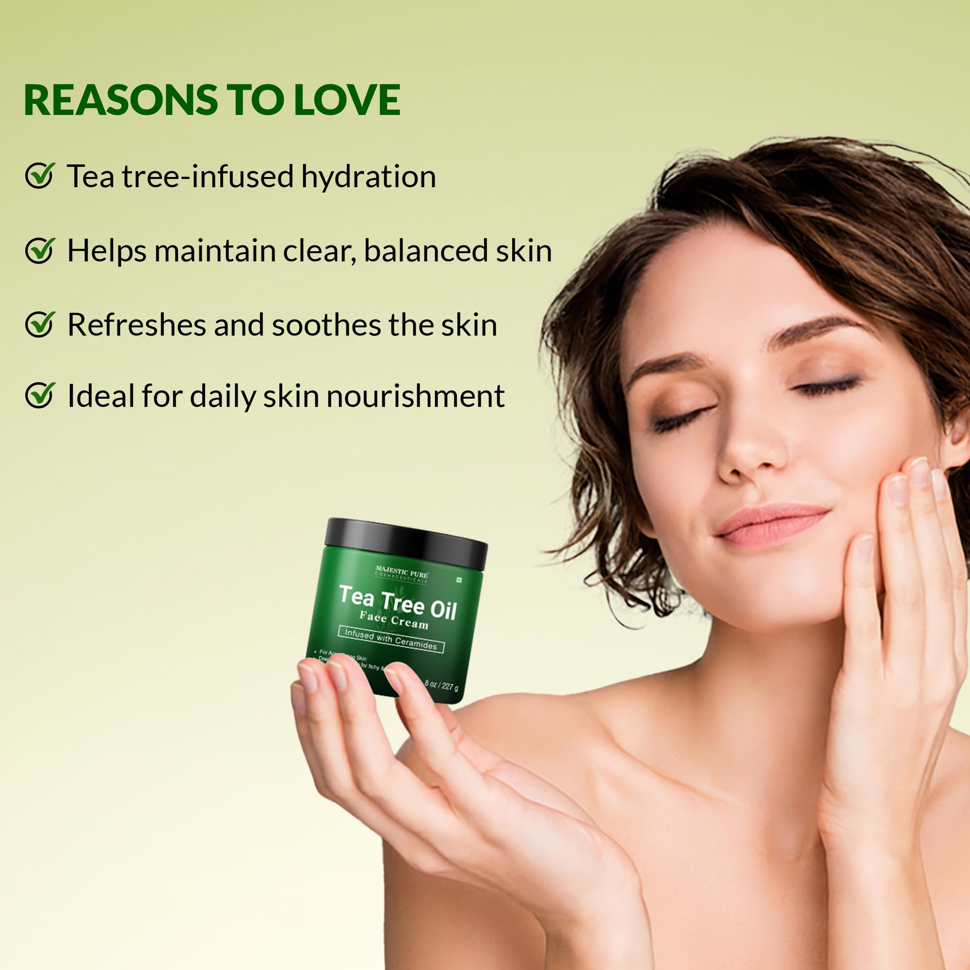 Crema Majestic Pure facial para piel seca, hidratación duradera.