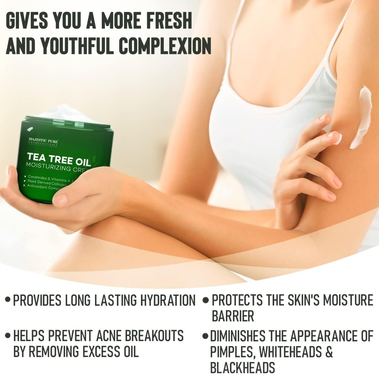 Majestic Pure crema con vitaminas A y E y colágeno marino