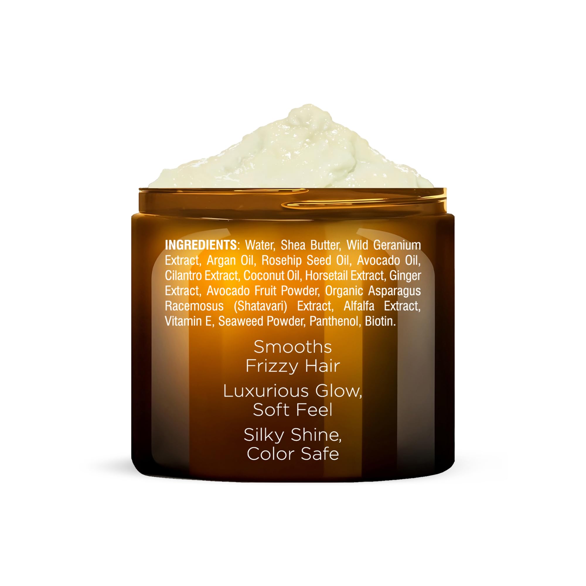 Etiqueta Majestic Pure destaca fórmula sin sulfatos y biotina para fortalecimiento suave.