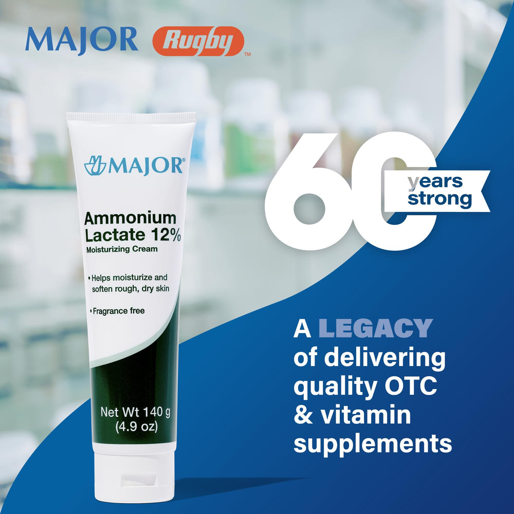Major Ammonium Lactate 12 percent cream dispense pump demonstrates easy daily application