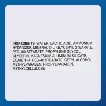 MAJOR Ammonium Lactate 12% lotion application on skin shows light, non-greasy absorption