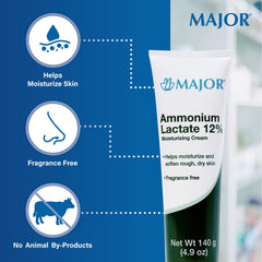 MAJOR crema lactato amonio 12% aplicación manos para piel suave