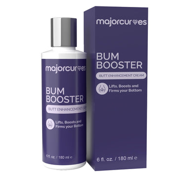 Major Curves Bum Booster Cream para glúteos; fácil de aplicar y promueve curvas definidas.