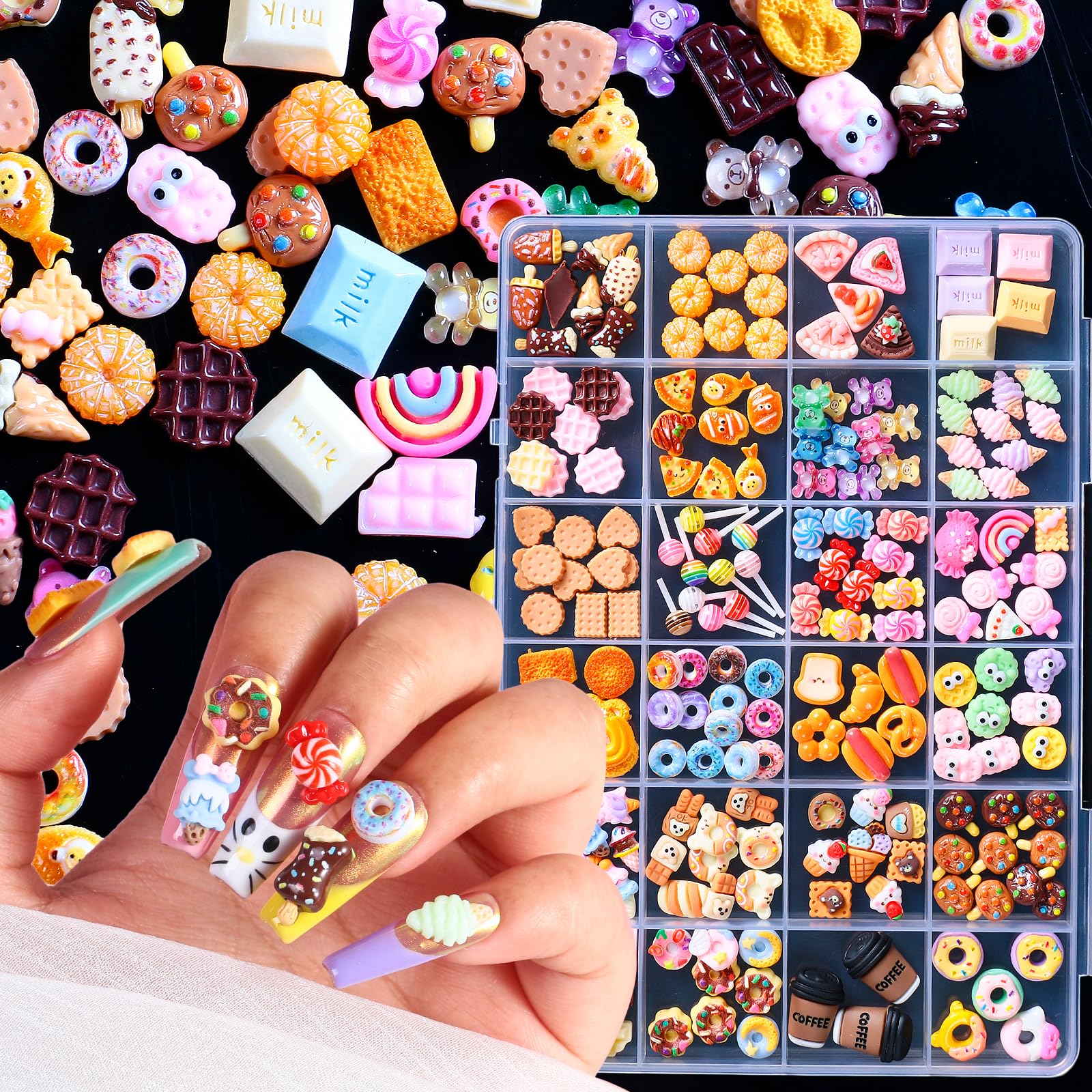 Major Dijit adorno uñas 3D paletas para inspiración creativa en uñas.