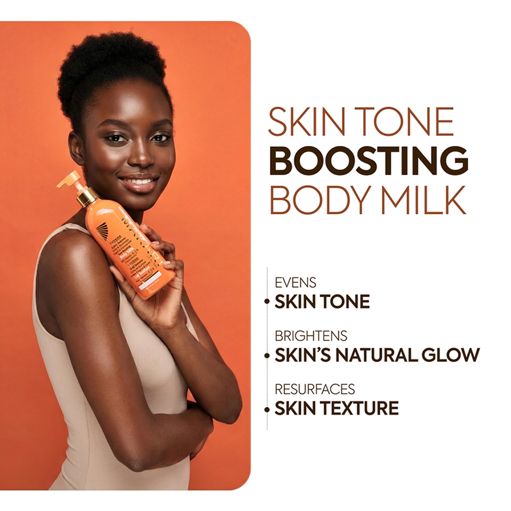 Makari Body Milk: textura sedosa al aplicar para una piel más luminosa.
