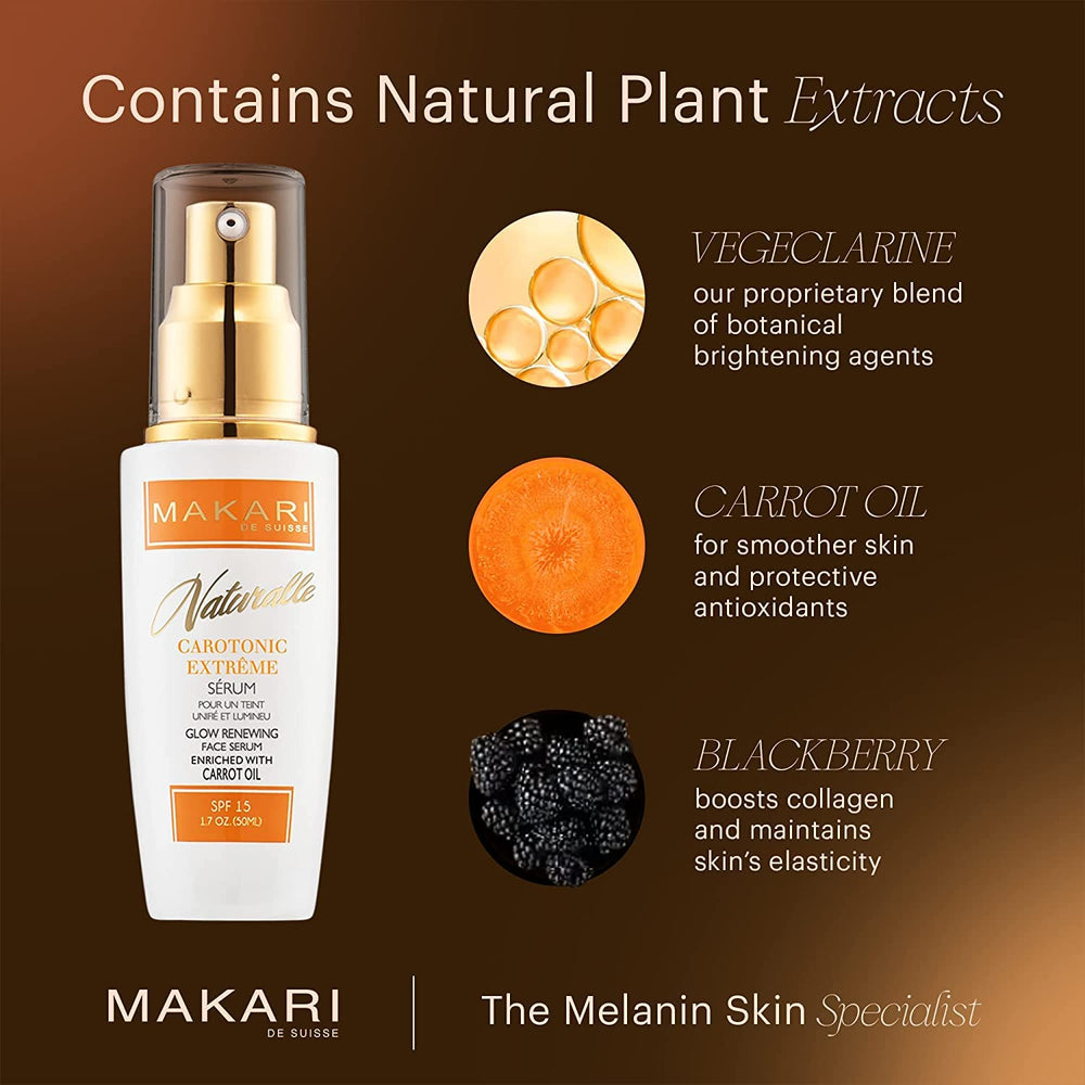 Makari Naturalle Carotonic Extremo – tono más equilibrado en piel con manchas.