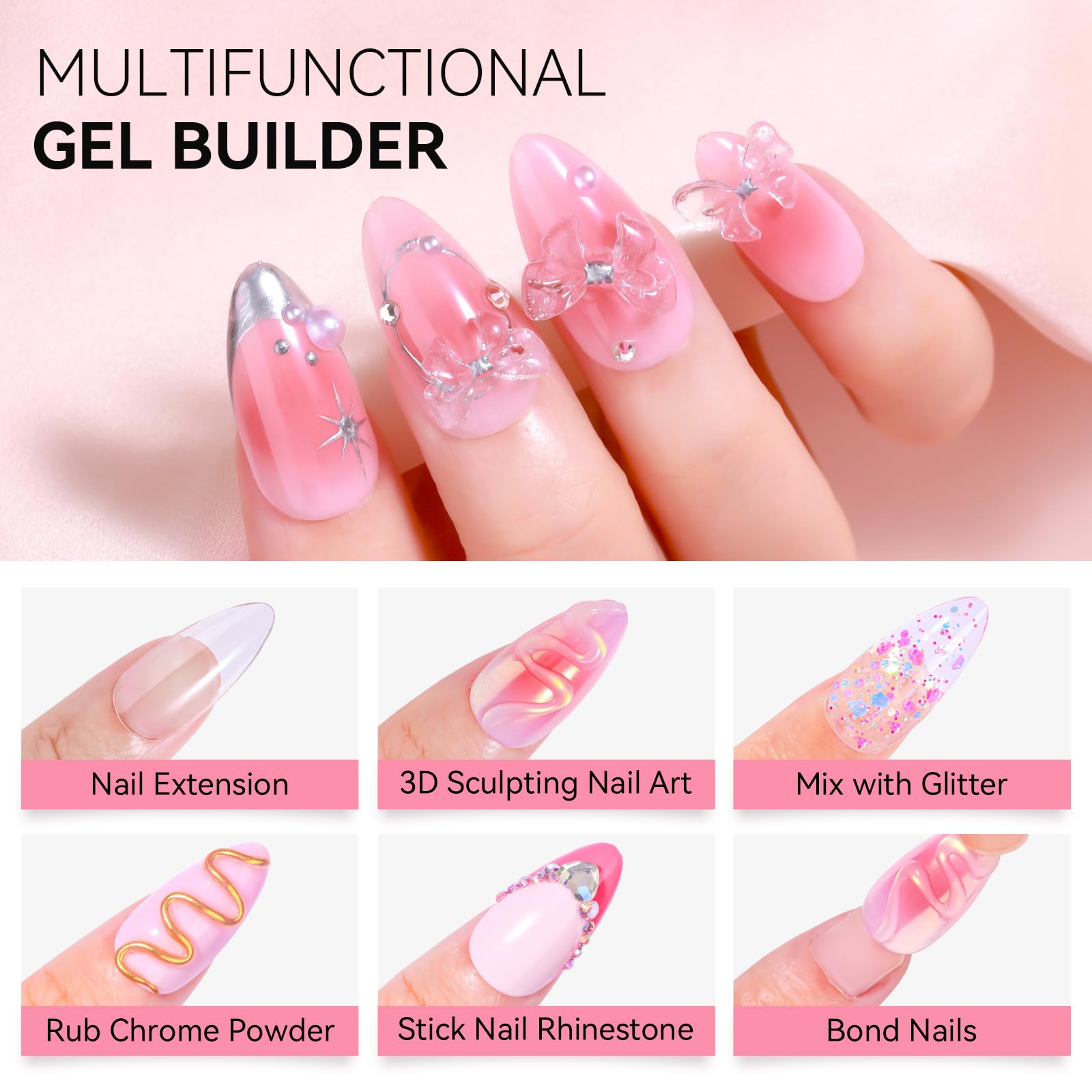 Makartt gel para extensión de uñas ofrece agarre suave y control