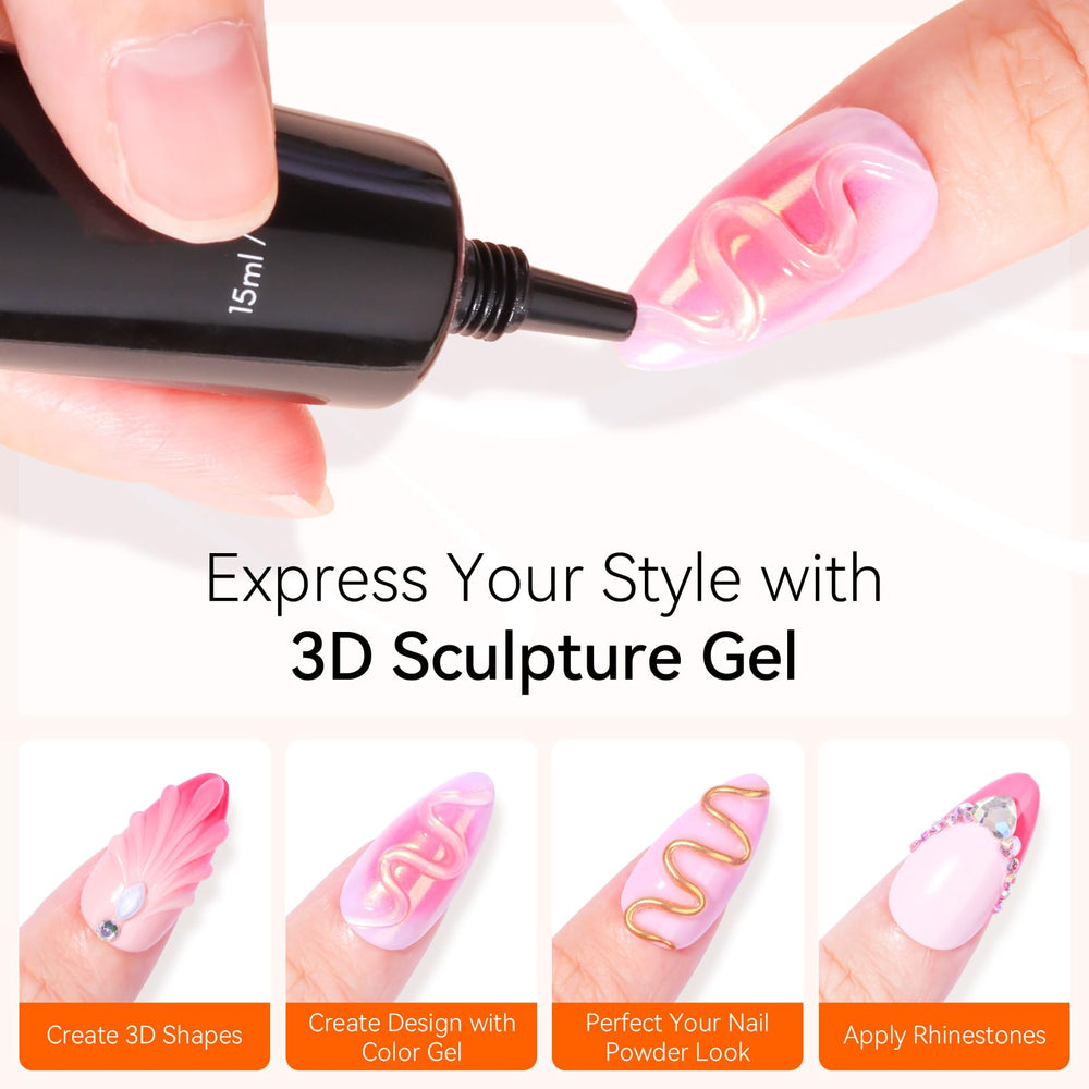 Makartt gel 3D para uñas, crea arte en 3D con control sencillo.