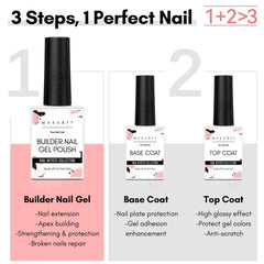 Makartt Base Coat suave en envase de 8 ml mejora adherencia y protege uñas.