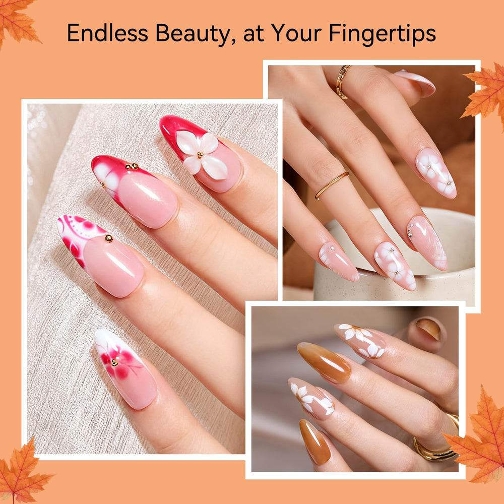 Makartt Blooming Gel color collisions create marble like patterns over clear base