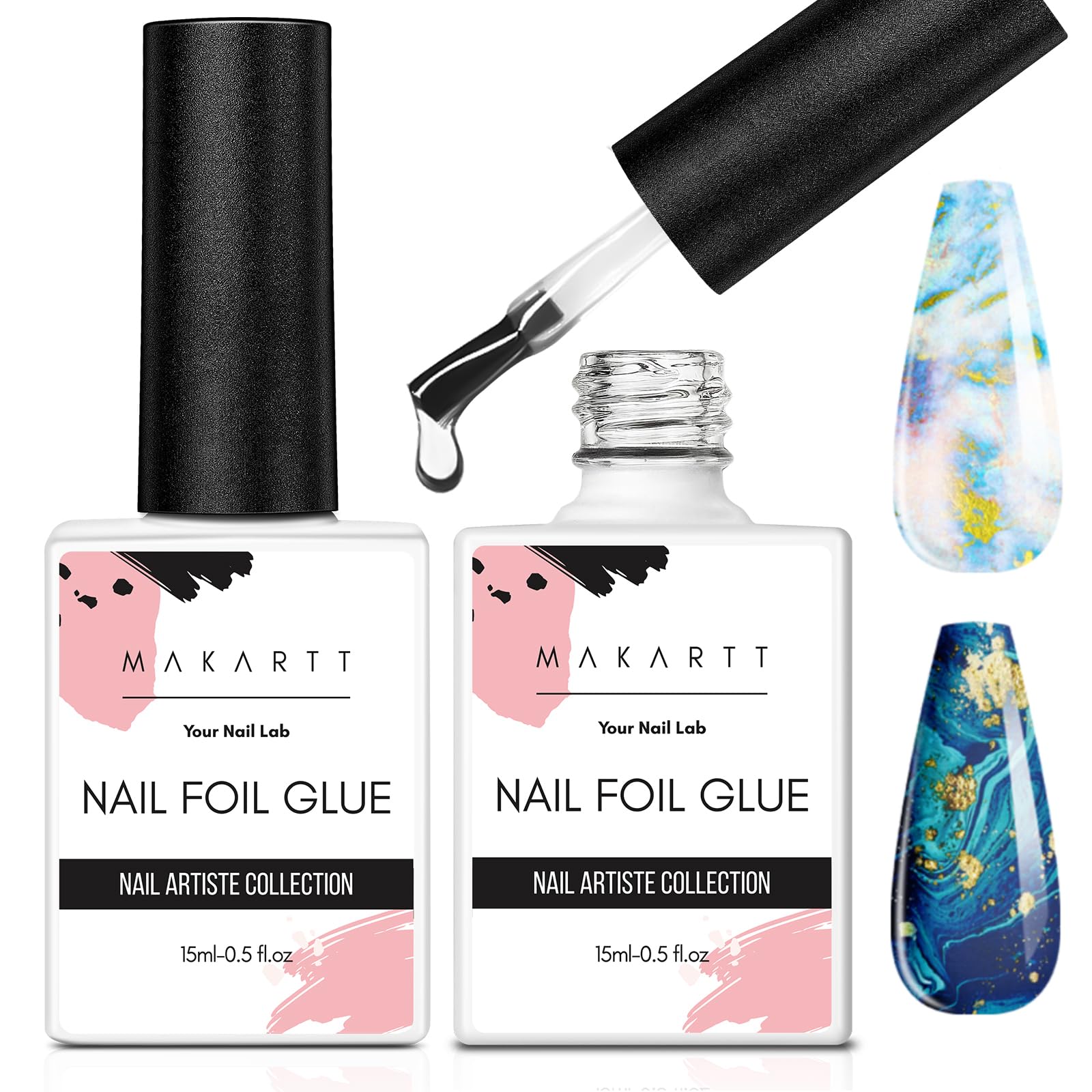 Makartt botellas de gel adhesivo para láminas decorativas, adhesión duradera