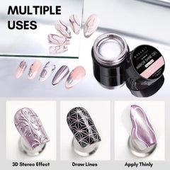 Makartt Gel Rosado Oro, arte en uñas para diseno-lineas-puntos.