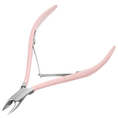 Makartt corta-cutículas rosa, ergonómica para control preciso en manicura en casa.
