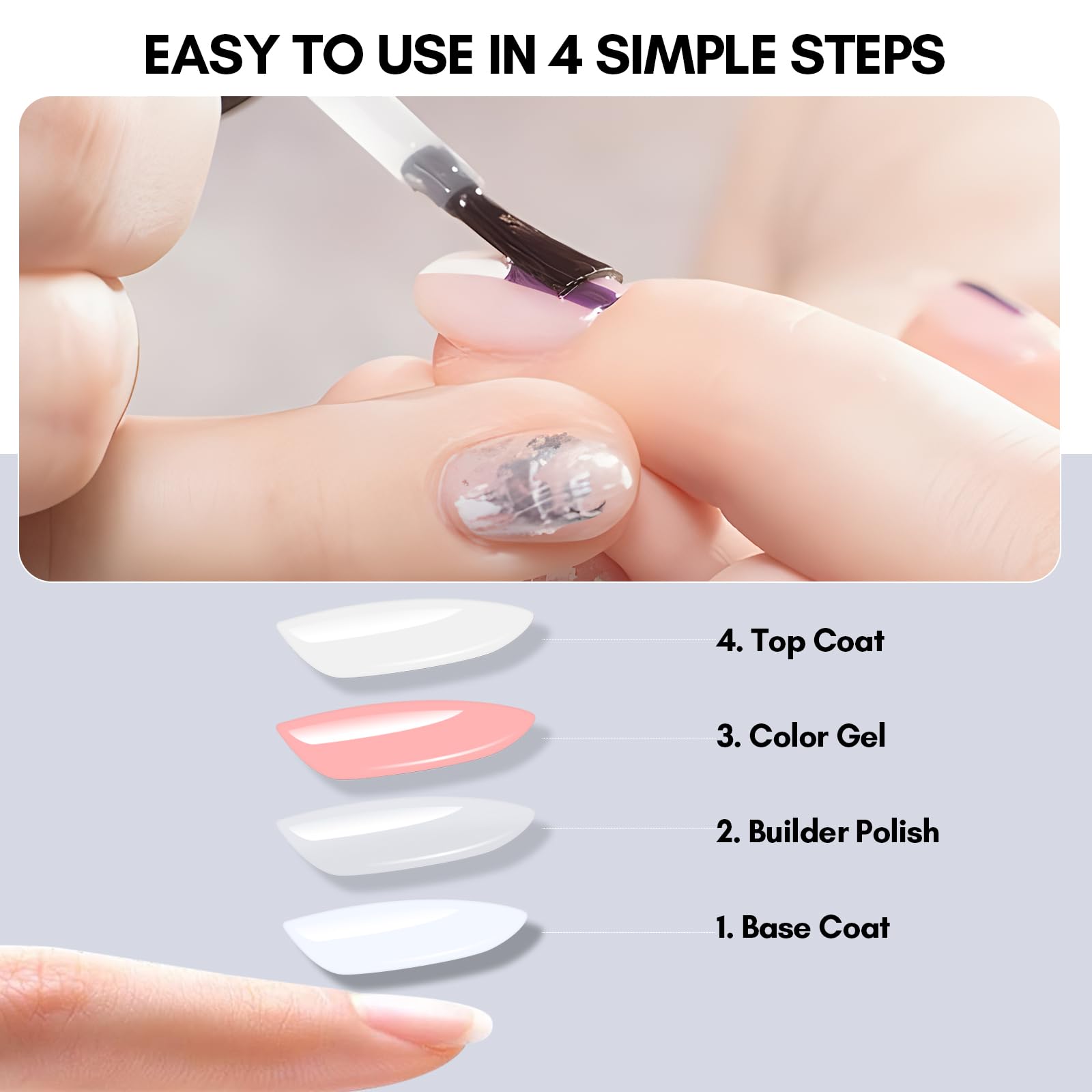Uso práctico y portátil para cuidado de uñas en casa.