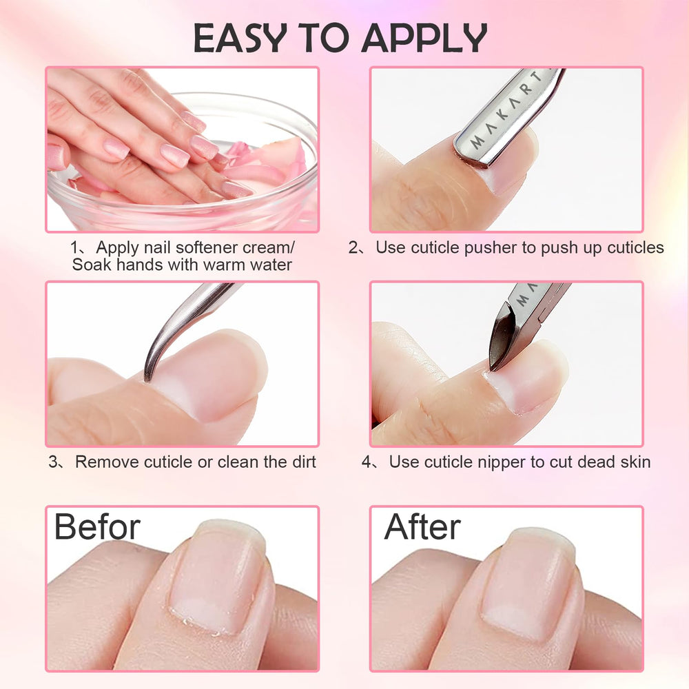 Makartt Cuticle Trimmer empujador cuchara para cuidado de uñas