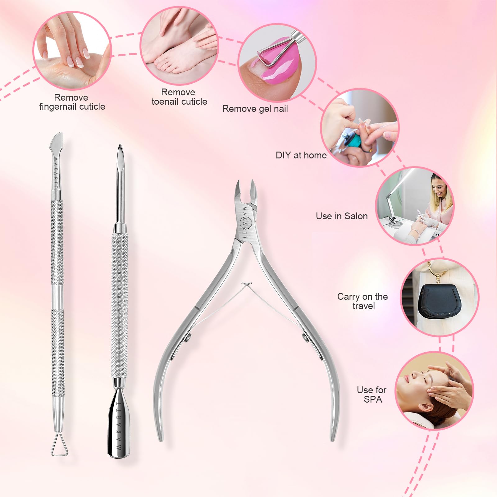 Makartt Cuticle Trimmer estuche protector para transporte seguro