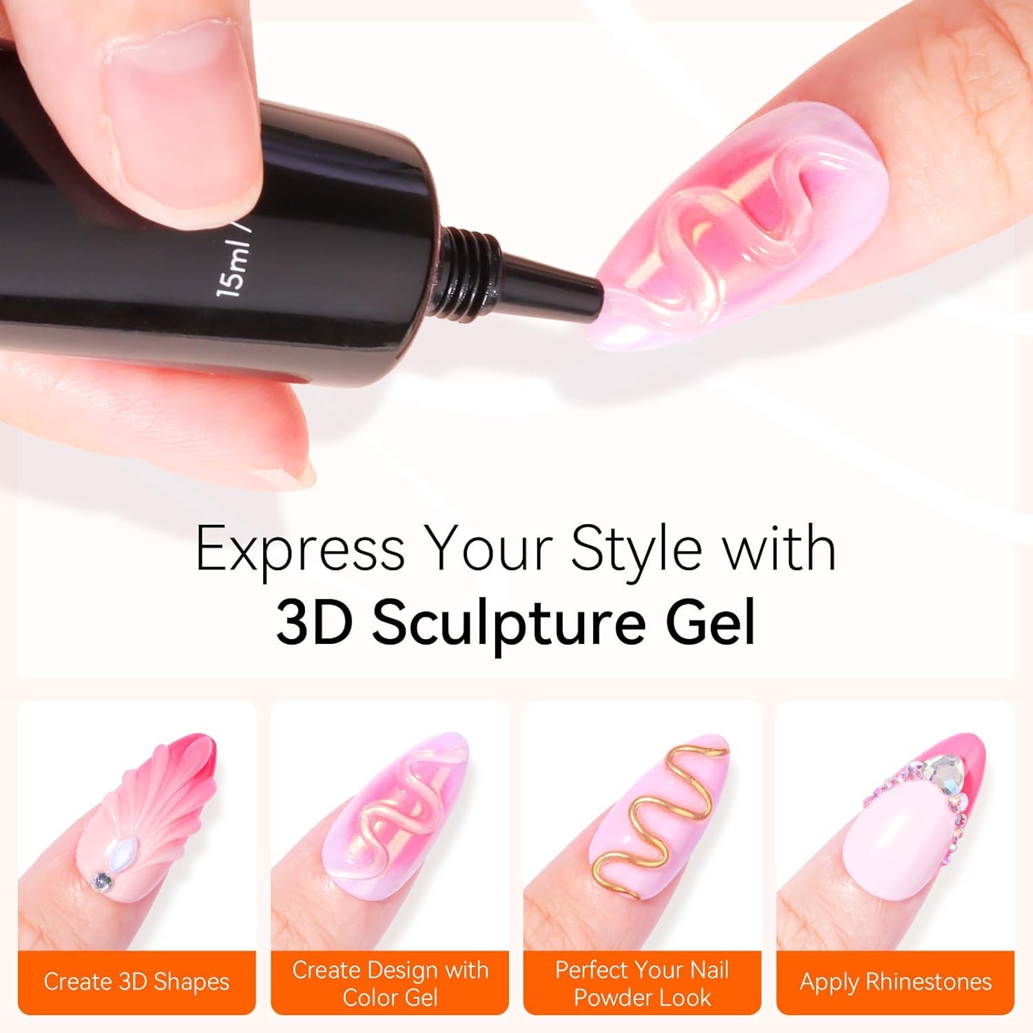 Makartt dibuja arte con gel en uñas para formas coloridas