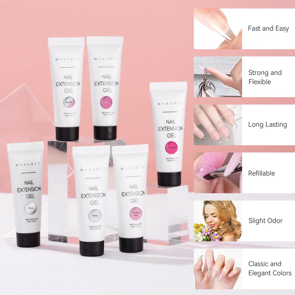 Makartt gel poligel de larga duración para uñas fuertes
