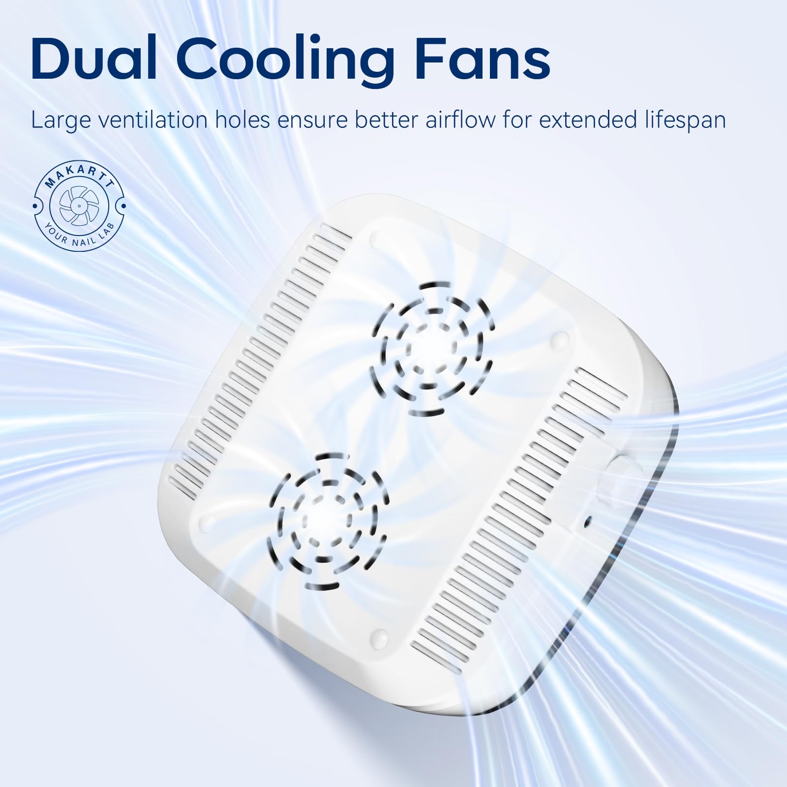Makartt enfriamiento con doble ventilador, rendimiento estable durante sesiones prolongadas
