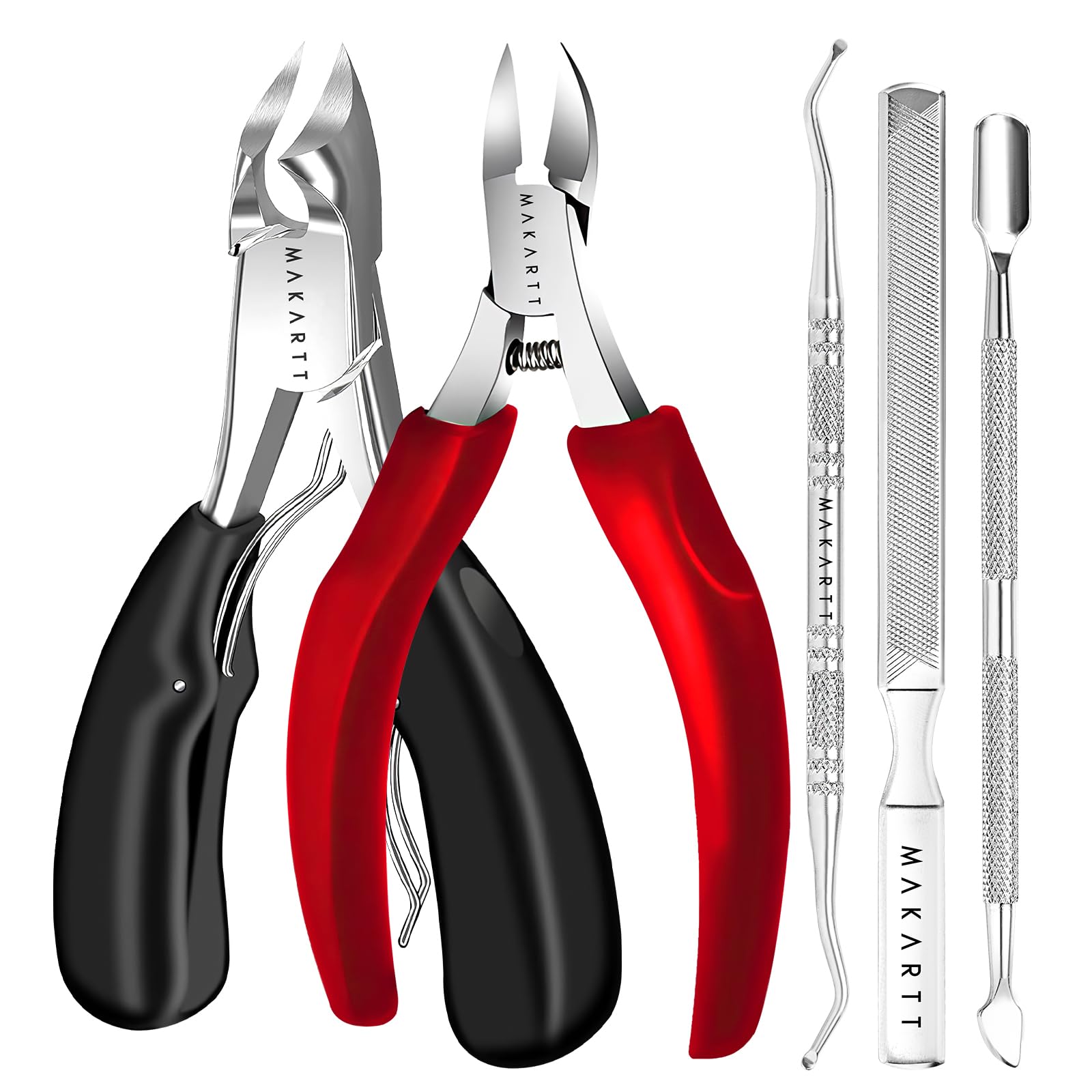 Makartt ensemble 5-en-1 pince-ongles, kit polyvalent pour des soins des ongles nets