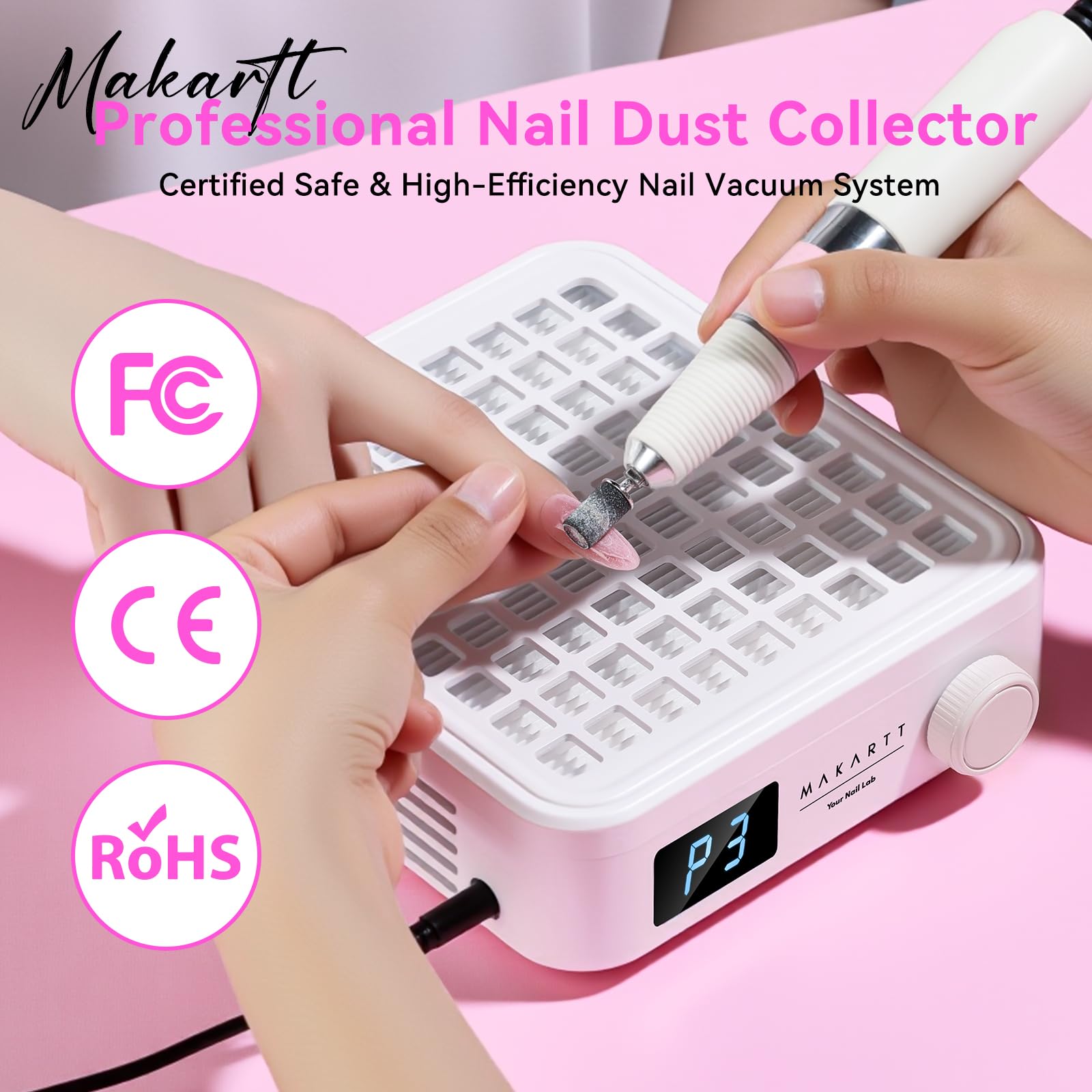 Makartt filtro reutilizable con tapa magnética para limpieza rápida