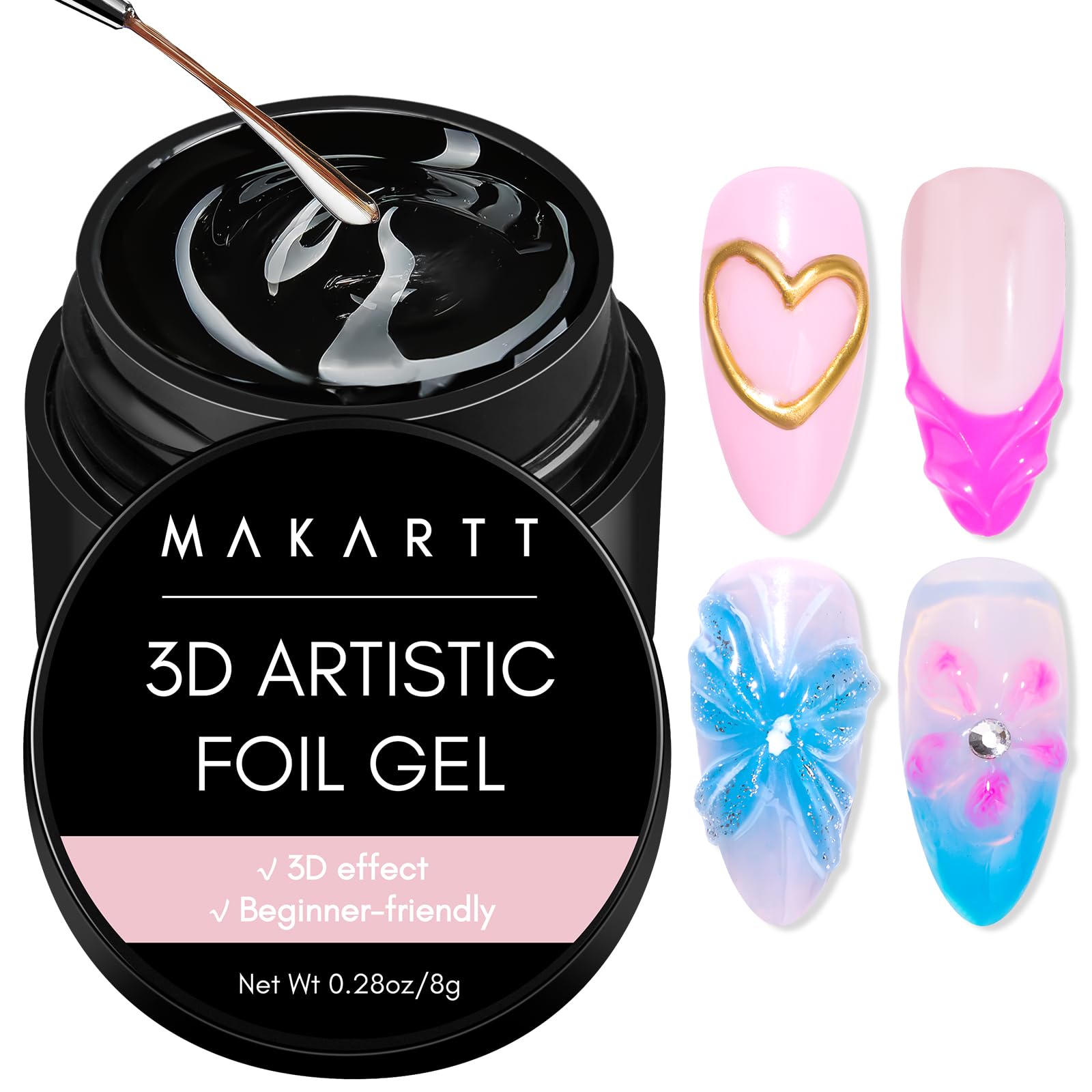 Makartt foil glue gel for linear design and fast transfer.