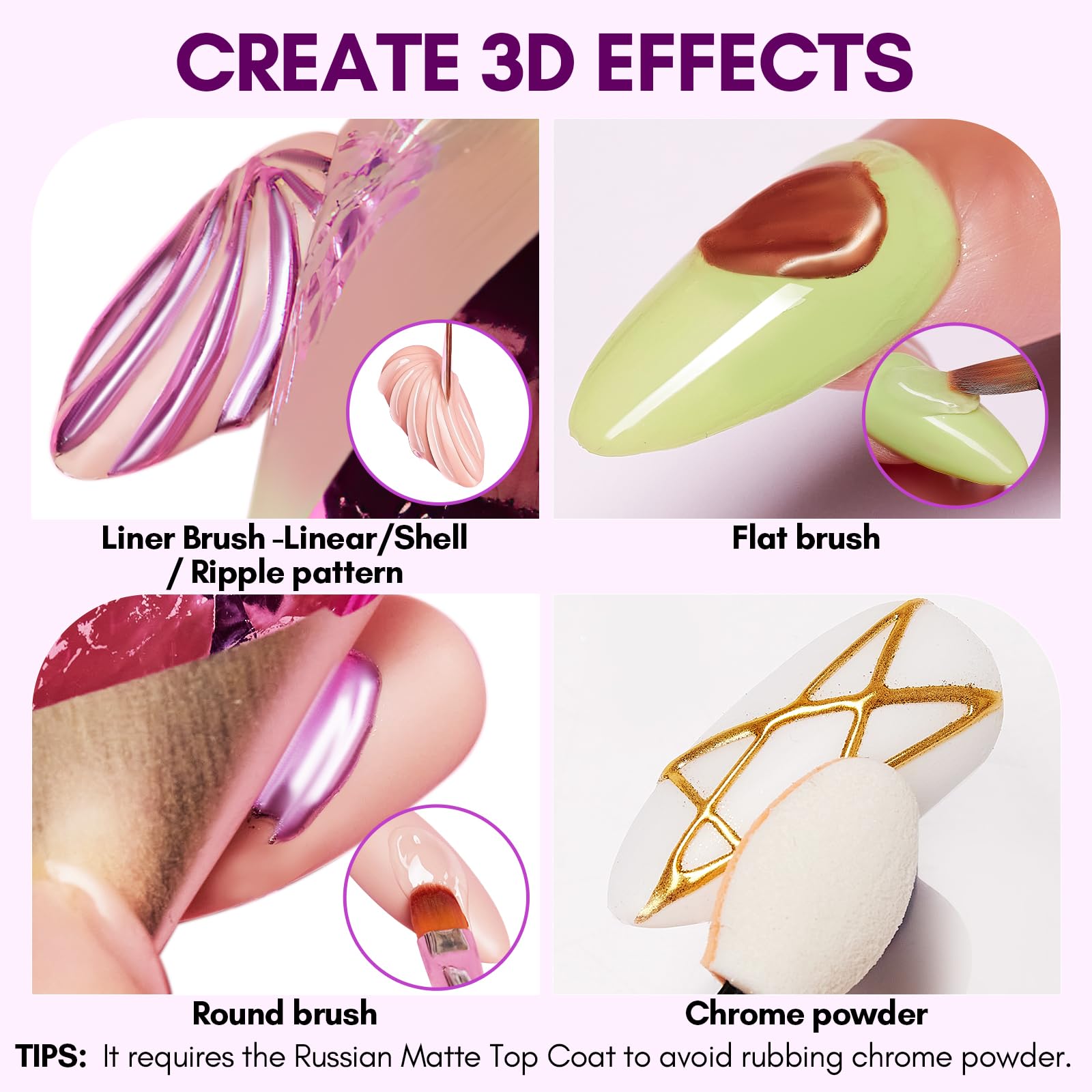Makartt foil glue gel for shell pattern transfer on nails.