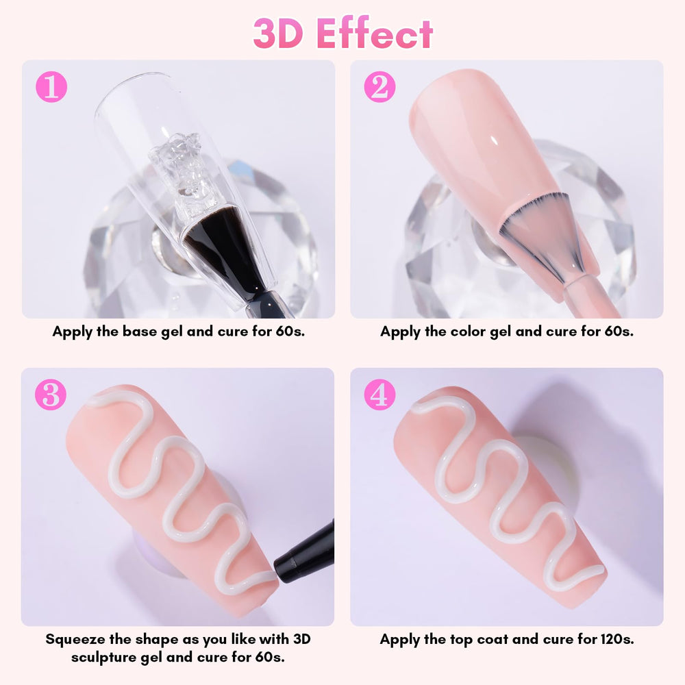 Makartt Gel 3D para diseños de uñas 3D