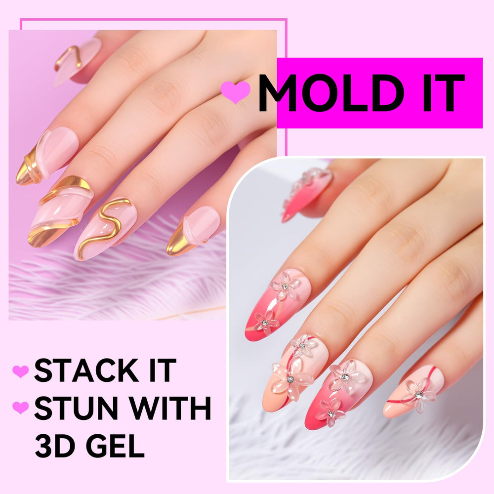 Makartt 3D Gel: moldes de mariposas para acentos elegantes.