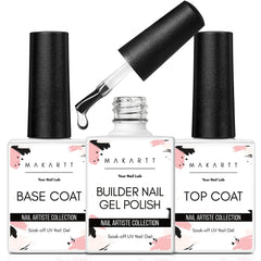 Makartt Gel Builder transparente en envase de 8 ml para reforzar uñas débiles.