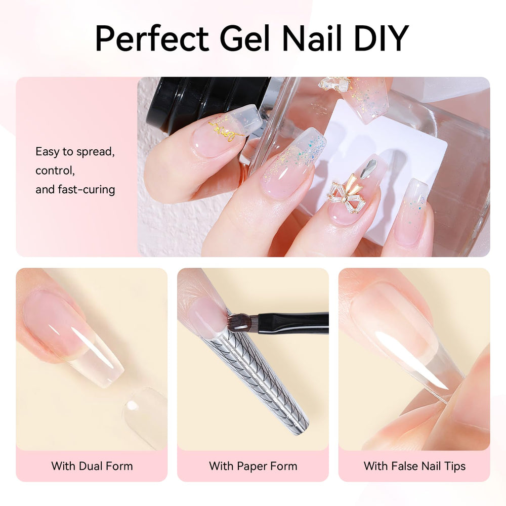 Makartt gel de uñas, curado rápido con lámpara para acabado profesional.