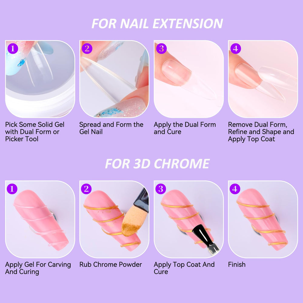 Makartt gel de extensión 15 g claro y blanco.