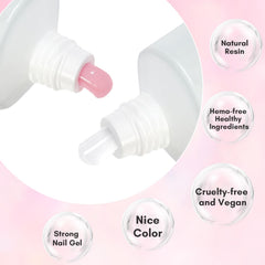 Makartt gel de extensión con acabado brillo para uñas.