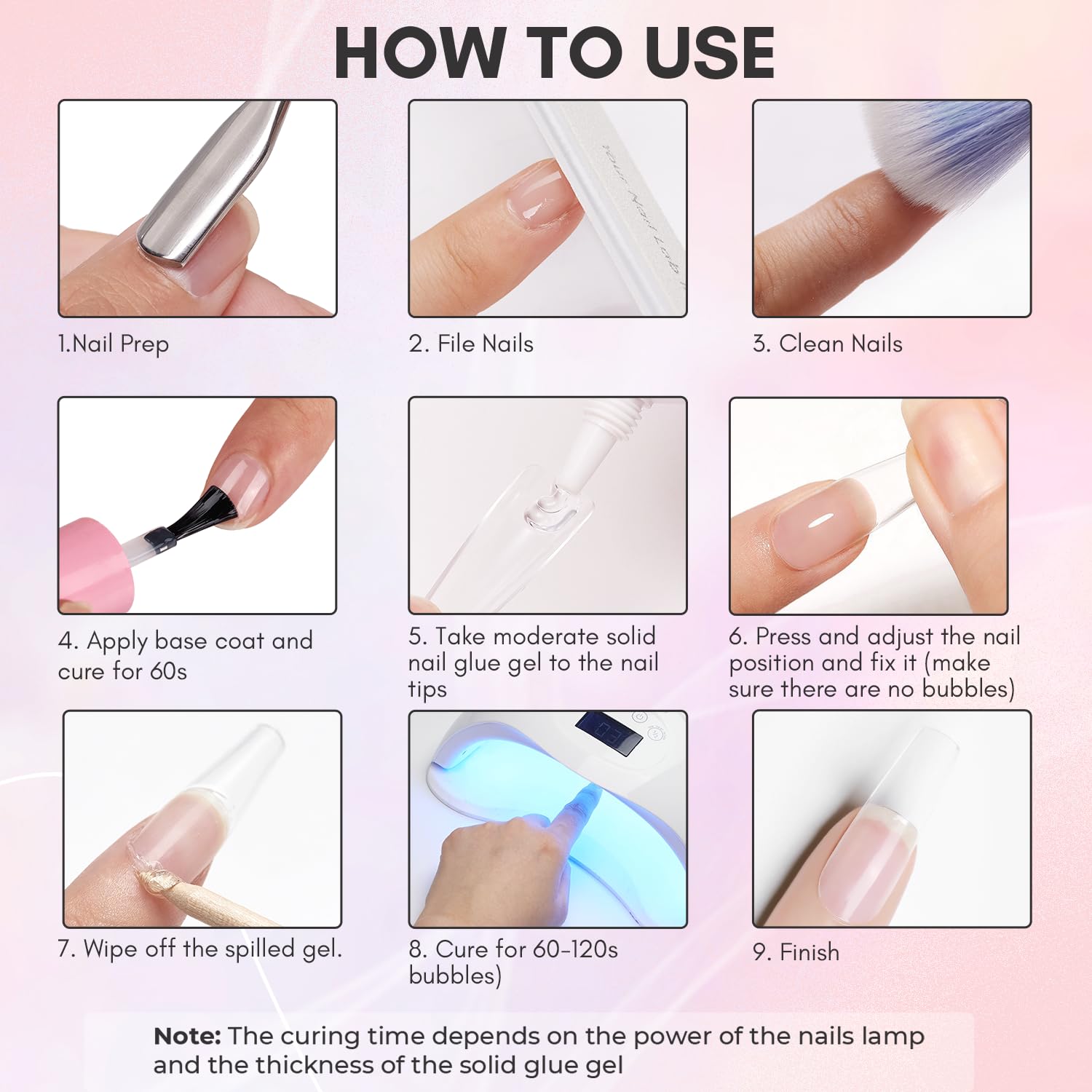 Makartt Gel Nail Glue odorless vegan-free formula for comfortable use.