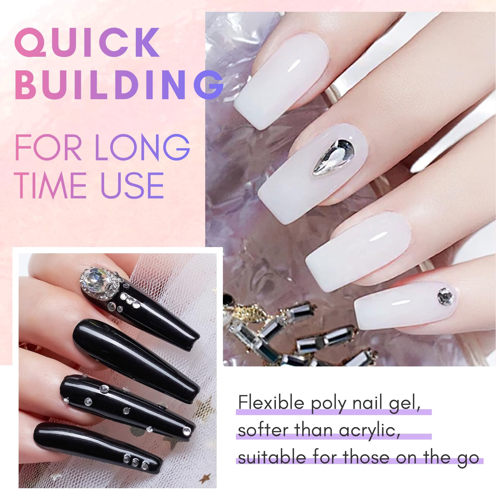 Fortalecimiento y construcción de uñas con gel poligel Makartt