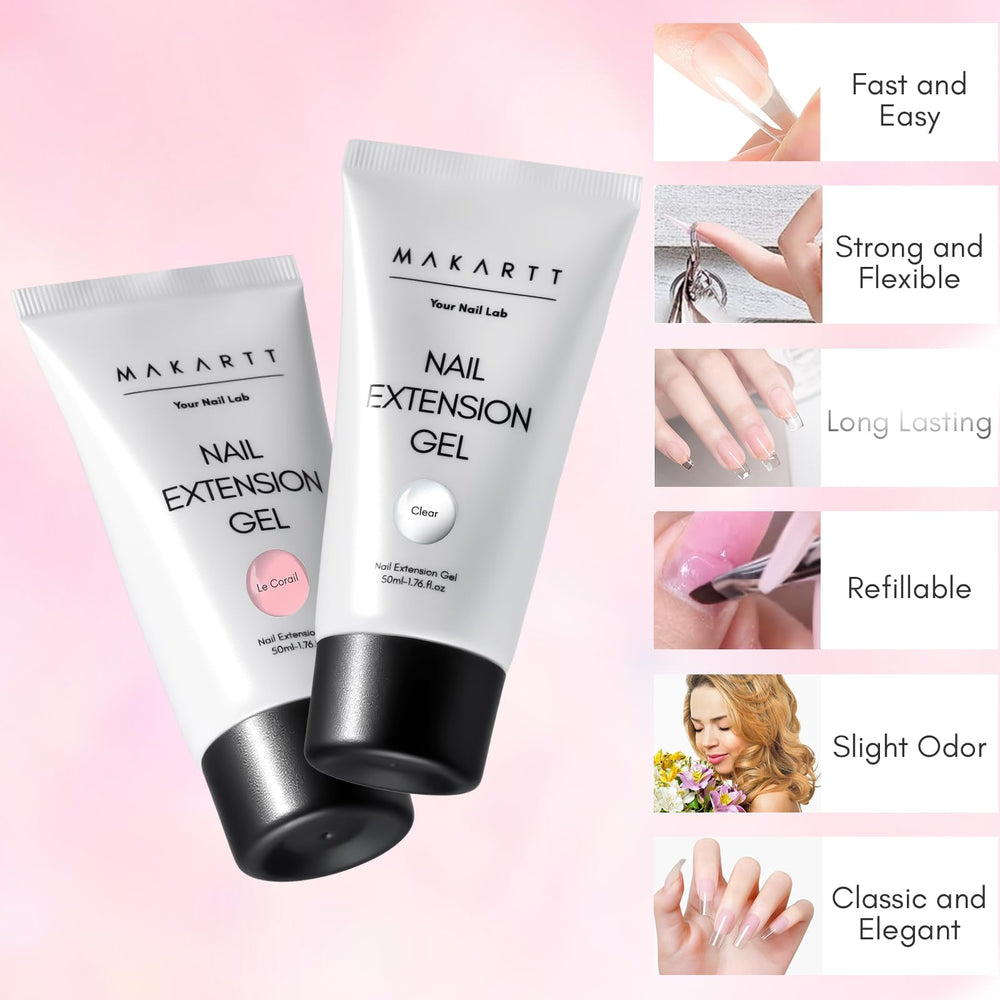 Makartt gel-uñas 50ml rosa natural para bases neutras.