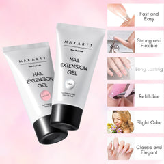 Makartt gel-uñas 50ml rosa natural para bases neutras.