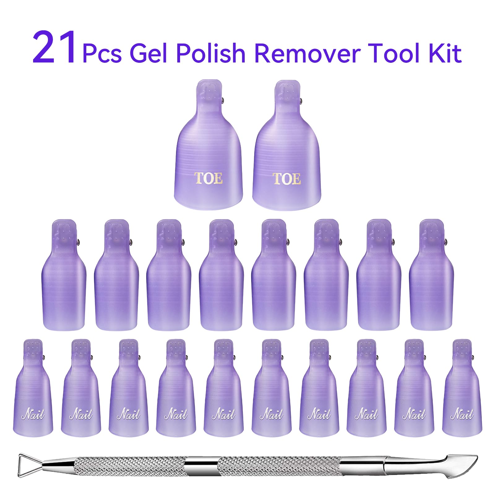 Makartt conjunto clips quitar esmalte pies: remojo eficiente para uñas de los pies.