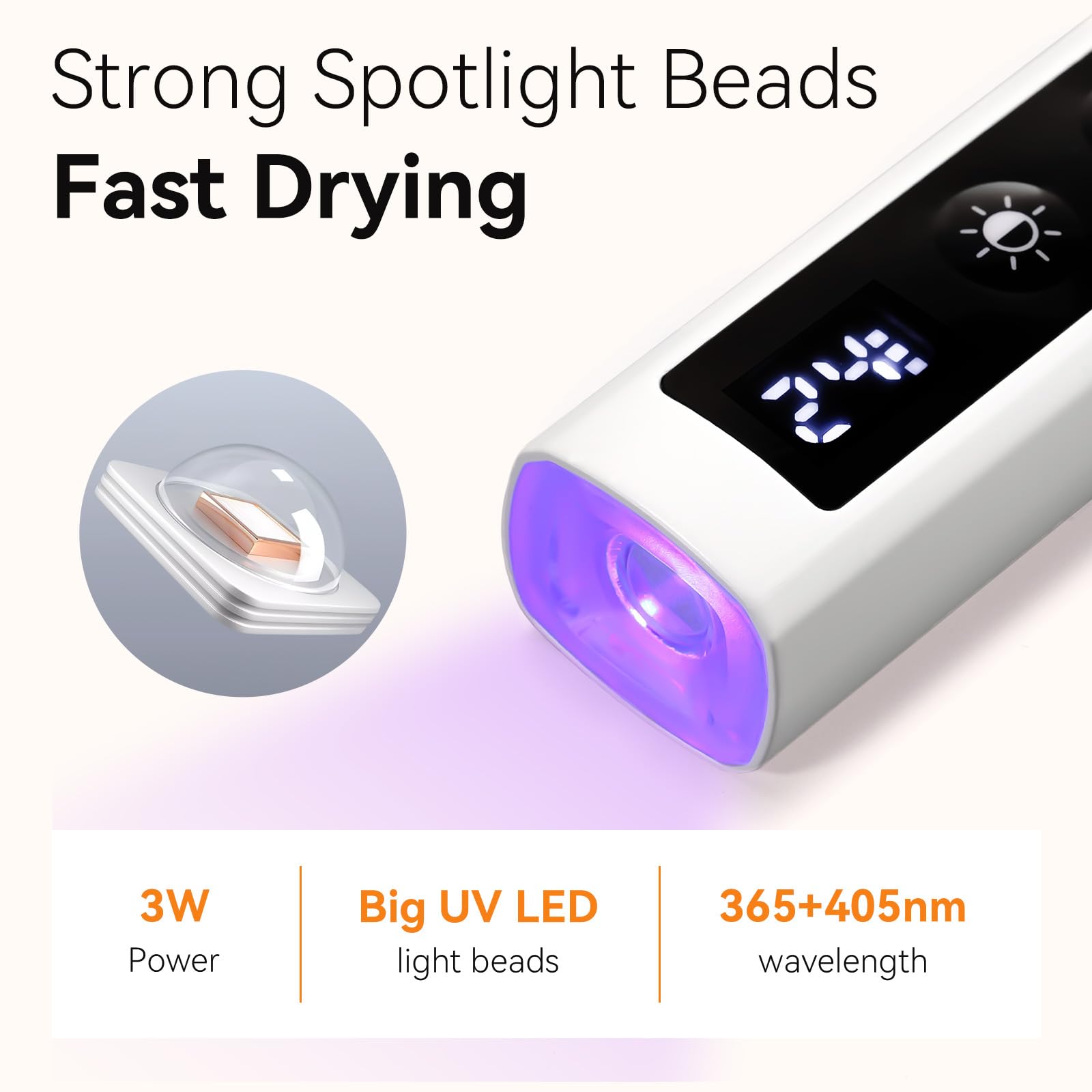 Makartt lampara-uv-bateria-800mah, foco portátil para uso sin cables.