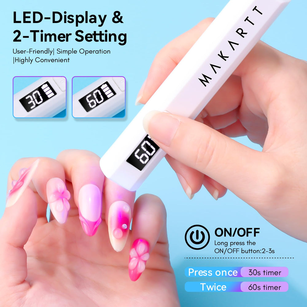 Makartt lampara UV uñas carga USB para uso domestico o profesional