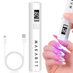 Makartt lampara UV uñas mini portatil para curar gel en casa