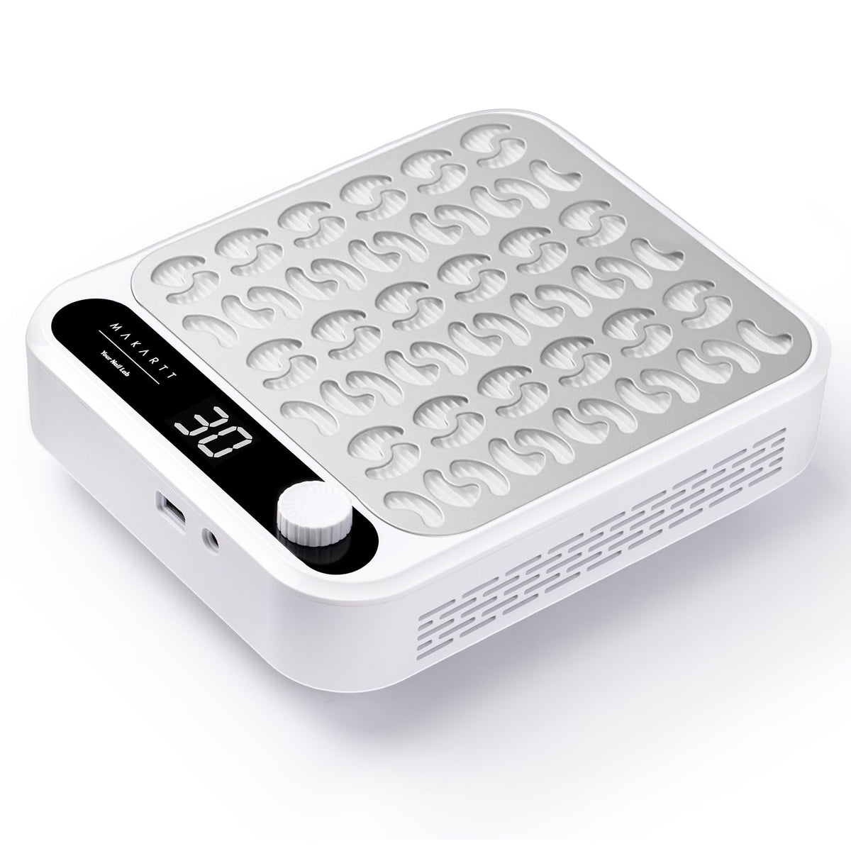 Makartt Larina extractor de polvo con pantalla LED, ideal para monitorear la succión en manicuras