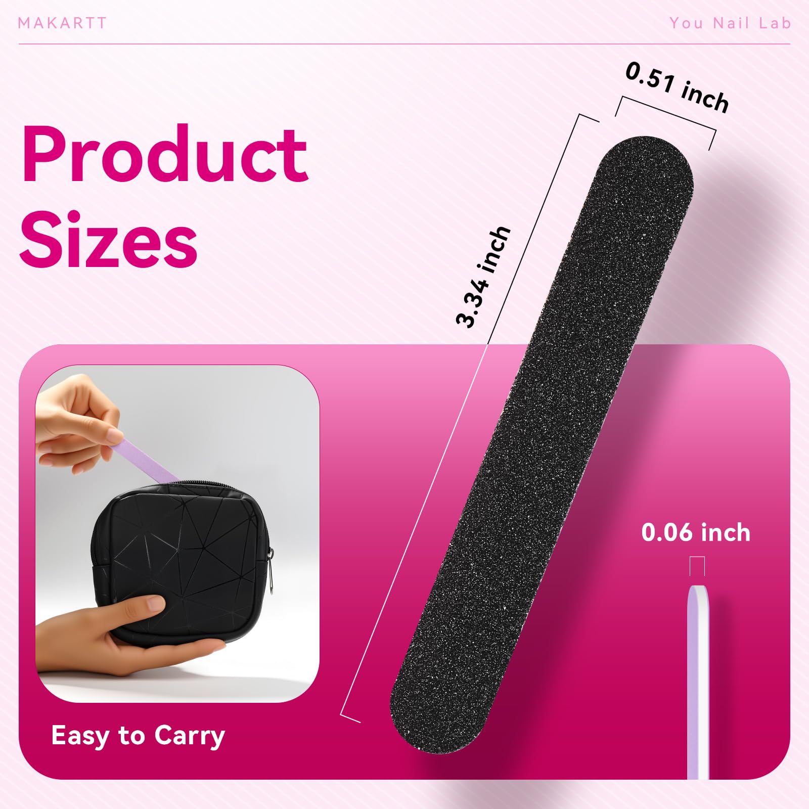 Makartt mini lima 180 grit emery marrón para refinar superficies